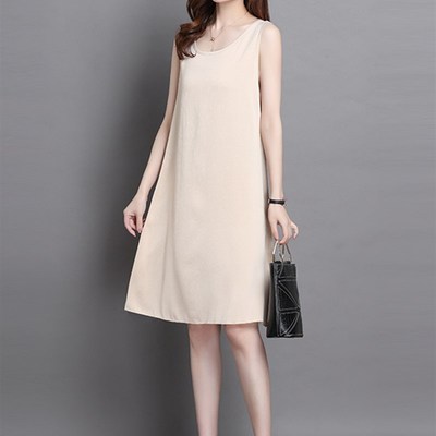 无袖白色吊带雪纺连衣裙小个子中长款内搭打底裙子女装春夏季新款