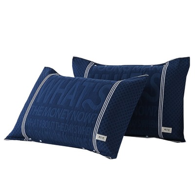 简约防油单人男生男士纱布枕巾纯棉一对装防滑可固定防脱落