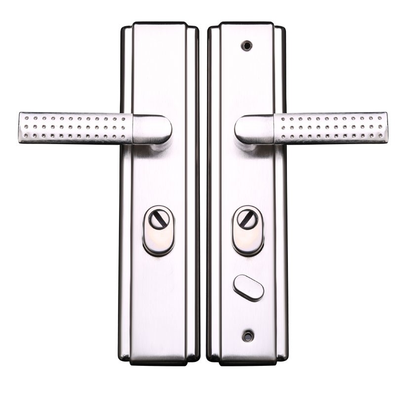 防盗门锁不锈钢门把手面板家用通用型单元小区大门执手锁具门配件