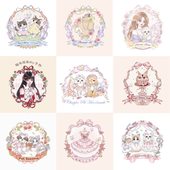 手绘法式 复古卡通logo设计品牌商标烘焙花店美团头像门头招牌定制