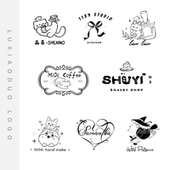 原创手绘卡通logo设计商标公司店铺烘焙甜品宠物门头招牌头像定制