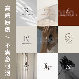 簡約高級(jí)英文字母品牌商標(biāo)logo設(shè)計(jì)美業(yè)店鋪美團(tuán)頭像門頭招牌定制