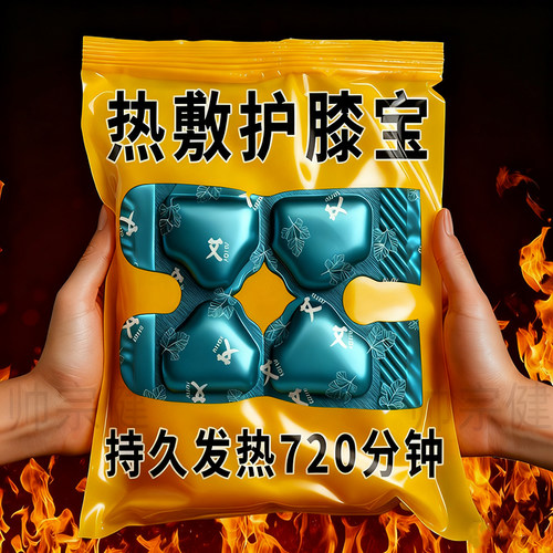 护膝艾草蒸汽暖膝贴膝盖热敷贴自发热护膝贴冬天膝盖热敷发热敷包