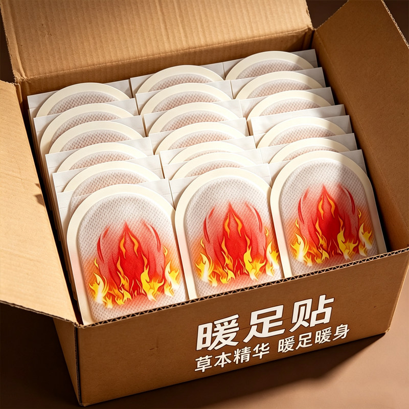 艾草生姜暖足贴防寒保暖自发热鞋垫暖宝宝贴男女暖脚神器加热鞋垫