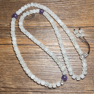 天然老水晶珠老形珠苹果珠老型散珠手串佛珠108手链项链朝珠手持