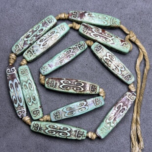 玛瑙配饰祥云纹老玛瑙四棱管珠扁勒子桶珠吊坠西玛青稞管项链配珠