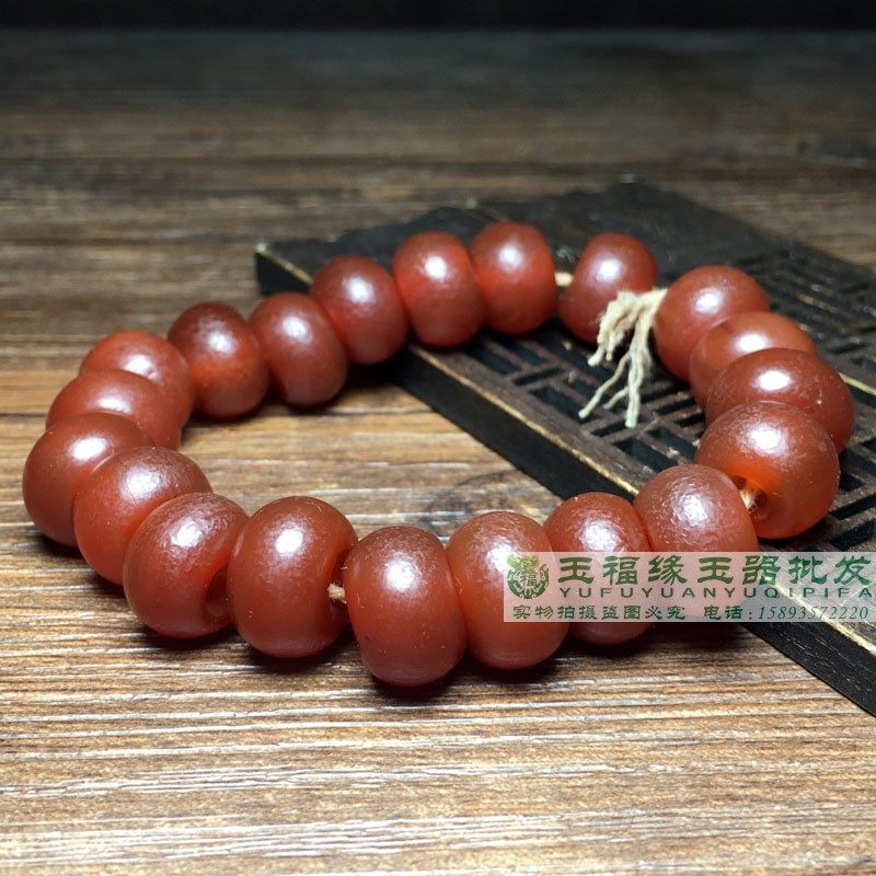 西亚玛瑙老藏式算盘珠