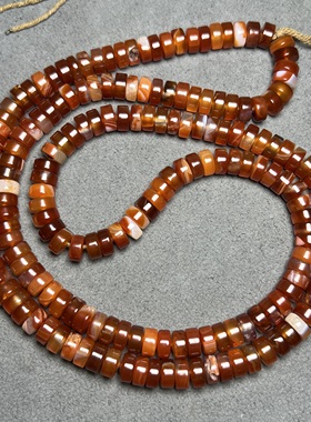 天然油润红玛瑙直切剁珠散珠手工串珠diy手链项链配饰隔片红玛瑙