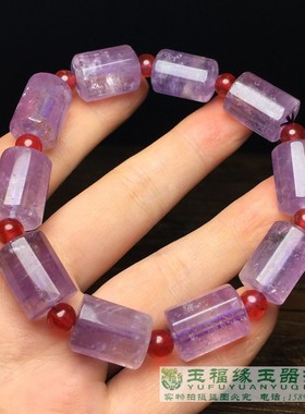 古玩杂项老水晶珠子天然紫水晶