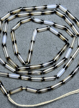 油光老玛瑙渐变色管珠项链配珠老珠细管手串配珠散珠手链长串配饰