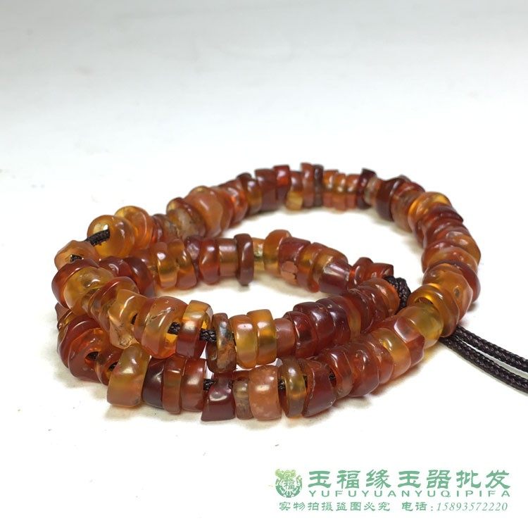 高古西玛古老玛瑙油光算盘包浆