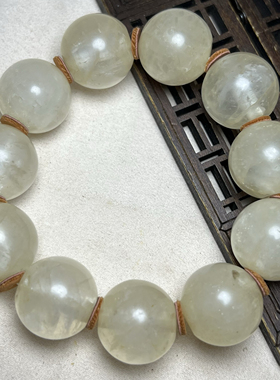 文玩老水晶手串尼泊尔天然老水晶珠子20念珠手串珠喜马拉雅老水晶