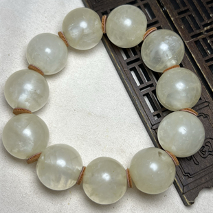 文玩老水晶手串尼泊尔天然老水晶珠子20念珠手串珠喜马拉雅老水晶