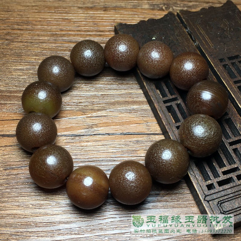 天然老玉珠子糖色老玛瑙圆珠手串红糖球玛瑙手链佛珠1.8配饰包邮