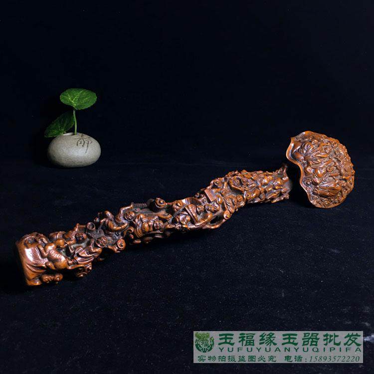 清末老黄杨木雕十八罗汉如意摆件古玩杂项古董文玩老物件收藏品