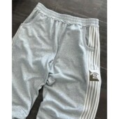 直筒裤 Cotton striped sides街头侧边条纹情侣款 sweatpants with