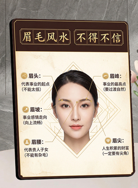 纹绣美容院眉毛风水装饰摆件门店前台招财宣传展示摆台