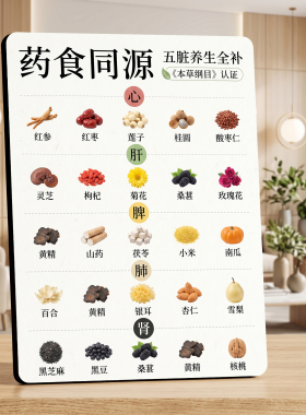 药食同源五脏养生美容院店内宣传桌面摆件