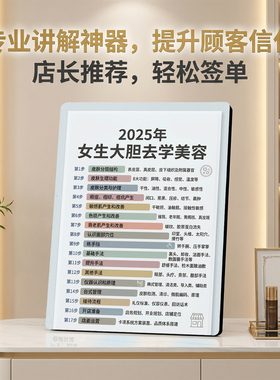 美容学习步骤科普美容院店内展示桌面摆件提升信任签单