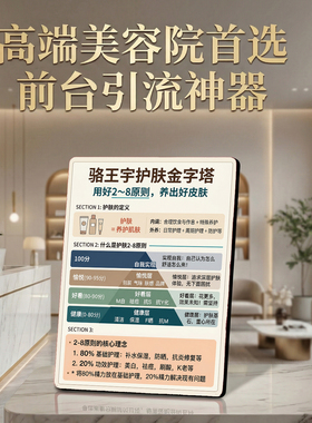 骆王宇护肤金字塔 美容院皮肤管理 桌面摆件 前台引流