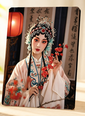 新中式国风京剧花旦装饰摆件客厅玄关茶几桌面家居摆件