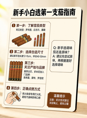 新手小白选第一支茄指南提示牌雪茄吧创意客厅桌面装饰摆件