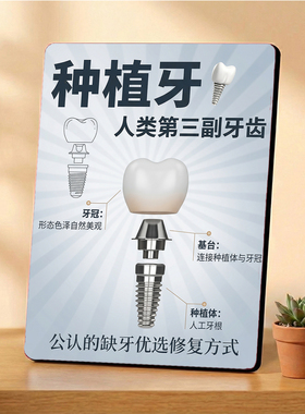种植牙科普 口腔门店宣传 桌面摆件 项目推广获客