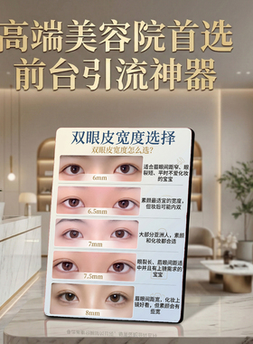 双眼皮宽度选择 美容院店内展示 桌面摆件 前台引流