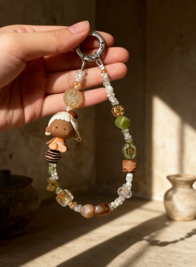 VUUYOO无忧哒娃 三花小猫 手机挂链钥匙扣包包挂饰品潮玩周边礼物