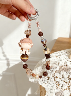 啊玛莉莉丝守护天使 快乐小狗 手机链挂绳钥匙扣包包挂饰潮玩周边