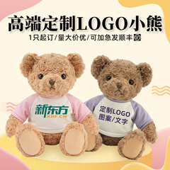 小熊玩偶定制照片毛绒玩具印字布娃娃抱睡公仔泰迪熊节日礼品