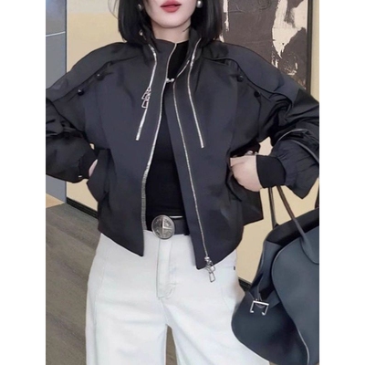 夹克棒球服女士春秋2025欧货新款大码胖时尚洋气百搭感外套