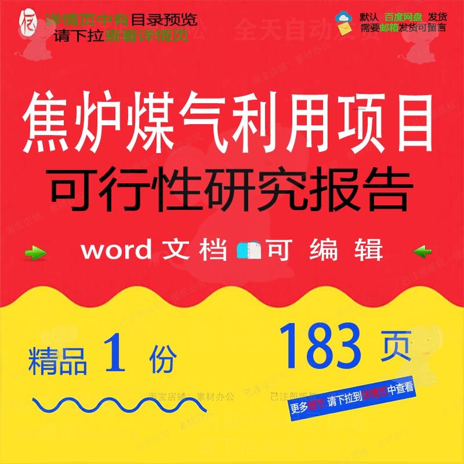 焦炉煤气利用项目可行性研究报告 方案项目可行性研究报告word