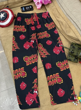 鬼马精灵Hot Stuf小恶魔霍特睡裤长裤直筒顺滑柔软遛弯男女家居裤
