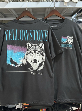 出口单 YELLOWSTONE黄石公园 怀俄明州文化衫男女短袖T恤夏薄9731