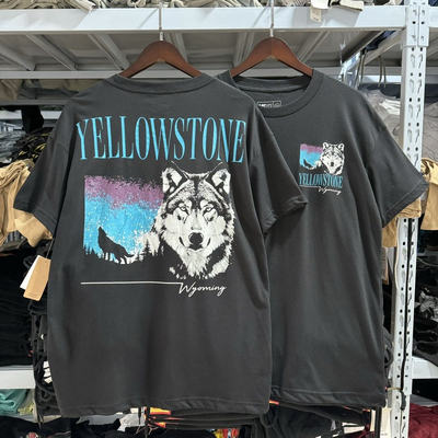 出口单 YELLOWSTONE黄石公园 怀俄明州文化衫男女短袖T恤夏薄9731