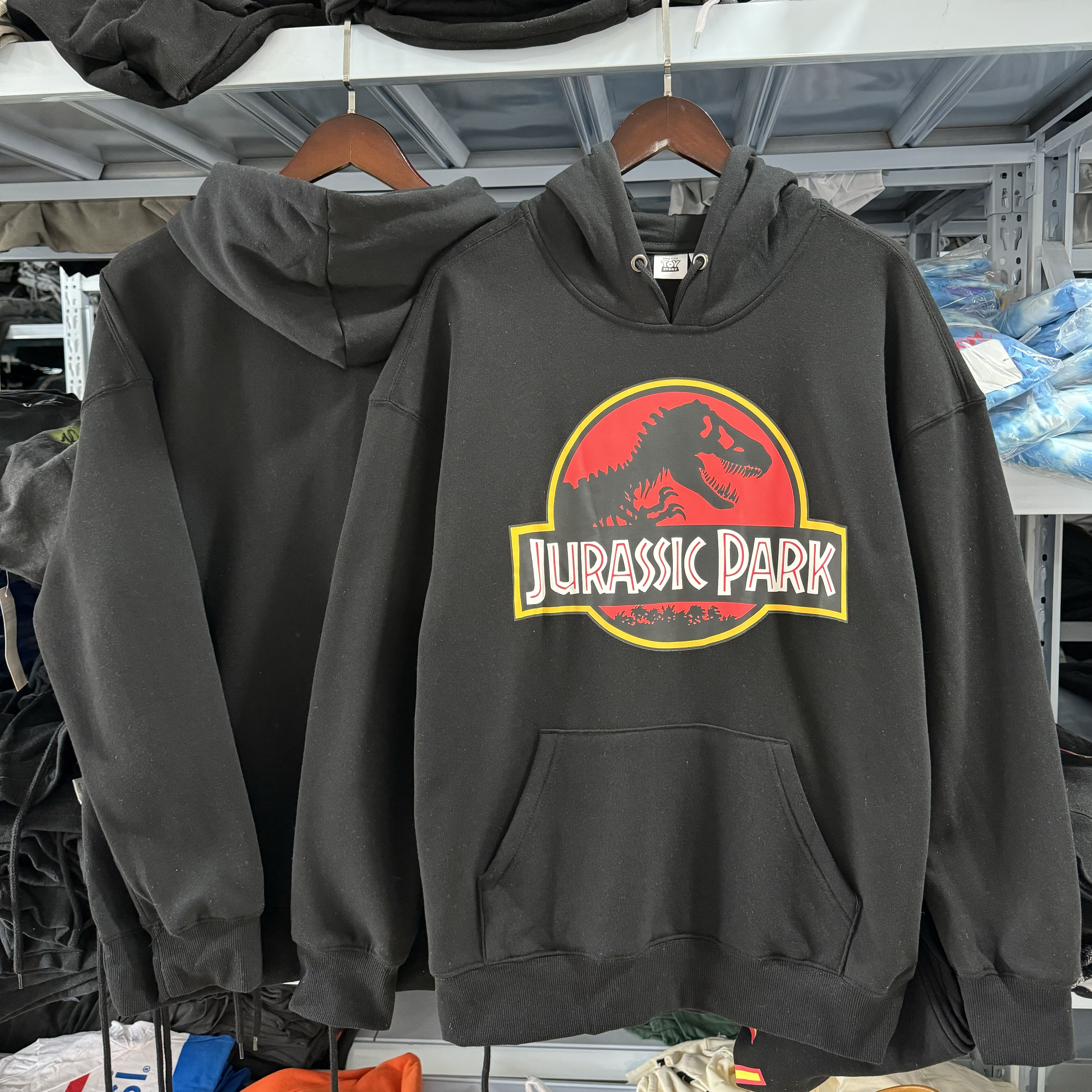 环球影成 Jurassic PARK 侏罗纪恐龙秋冬薄绒连帽卫衣男女帽衫736