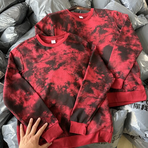 外贸 小刺绣 F.R.I.E.N.D.S老友记扎染男女款圆领卫衣秋冬薄绒347