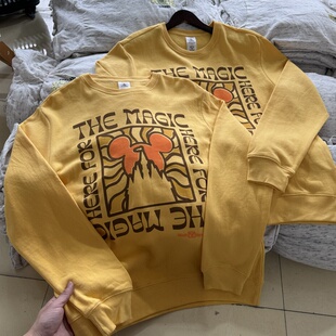 复古圆领卫衣宽松休闲套头衫 美式 薄绒秋冬046 乐园城堡纪念版 纯原