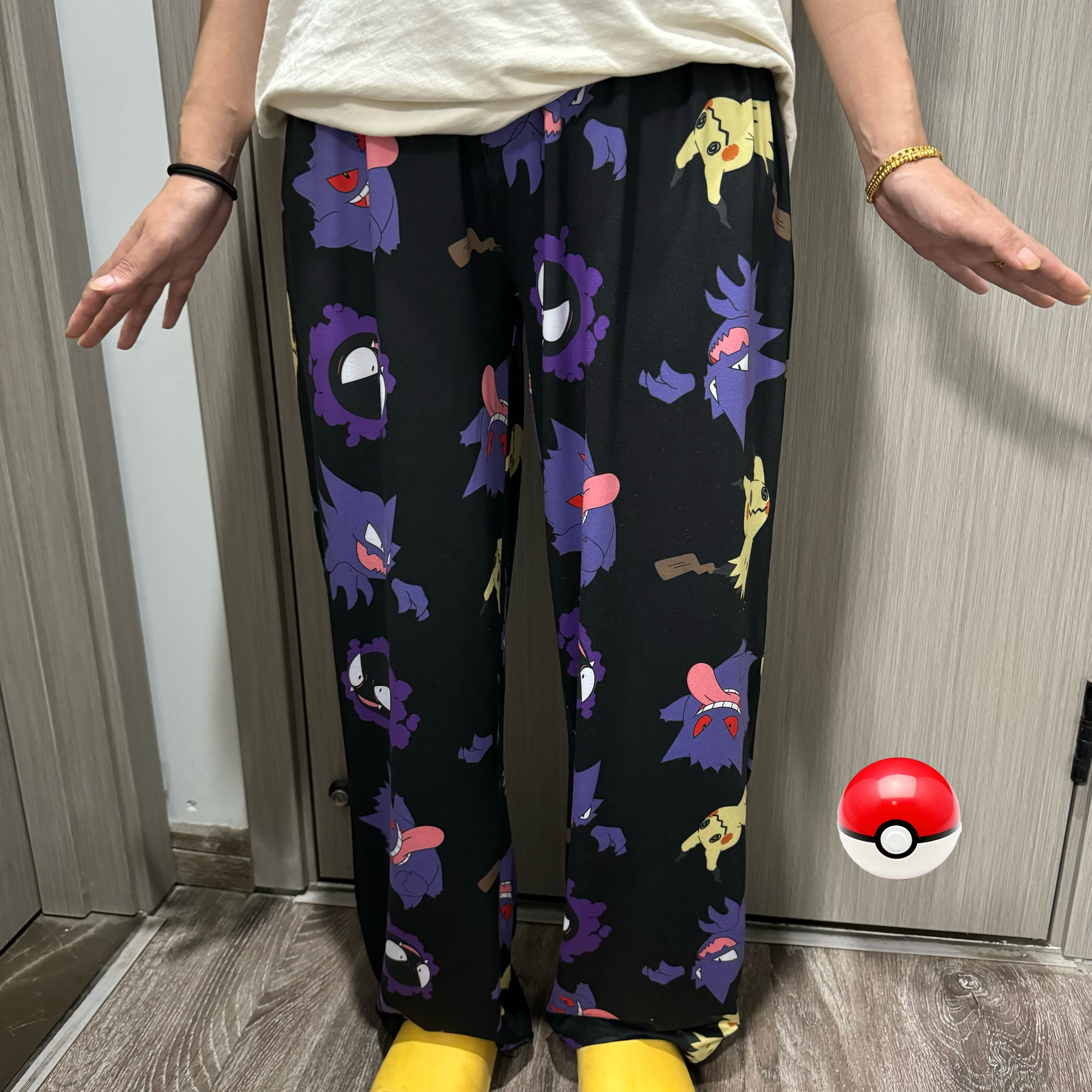 出口单 宠物小精灵耿鬼斯睡裤长裤直筒顺滑柔软遛弯男女家居裤729