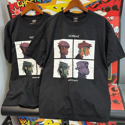 出口订单 英国虚拟乐队Gorillaz街头霸王 美式复古男女短袖T恤679