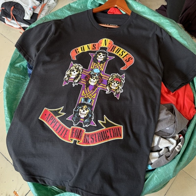 美版 Guns N' Roses枪花乐队摇滚1988男女情侣夏薄复古短袖T恤487