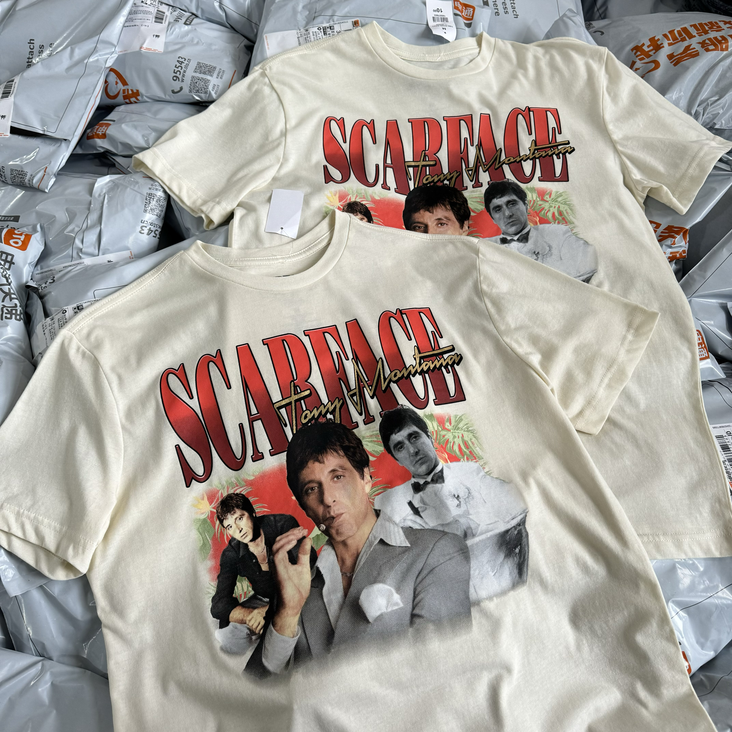 出口订单 Scarface电影美式复古t恤街头小众男女同款短袖T恤07783