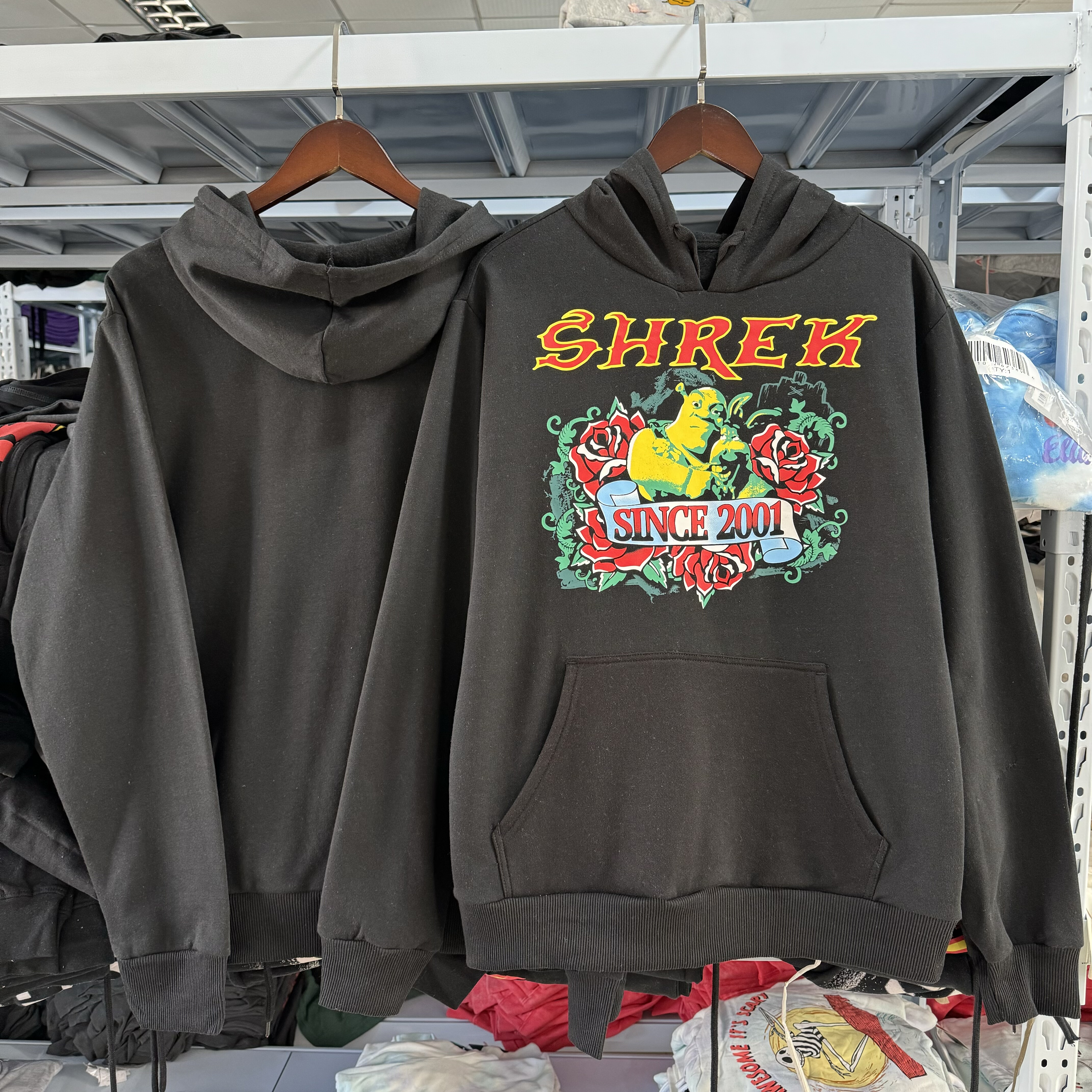 出口单 Since2001 驶来克和驴周边 美式复古连帽卫衣秋冬薄绒帽衫