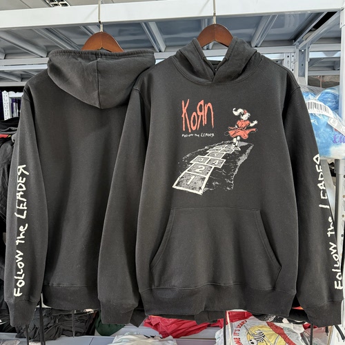 外贸 科恩乐队Korn 摇滚朋嘻哈说唱长袖连帽卫衣男女秋冬薄绒帽衫
