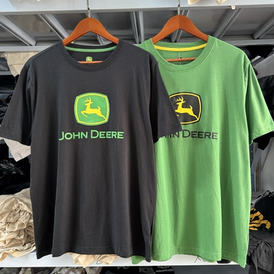 美式工装 跳鹿 约翰迪尔JohnDeere男女夏薄透气短袖t恤休闲基础款