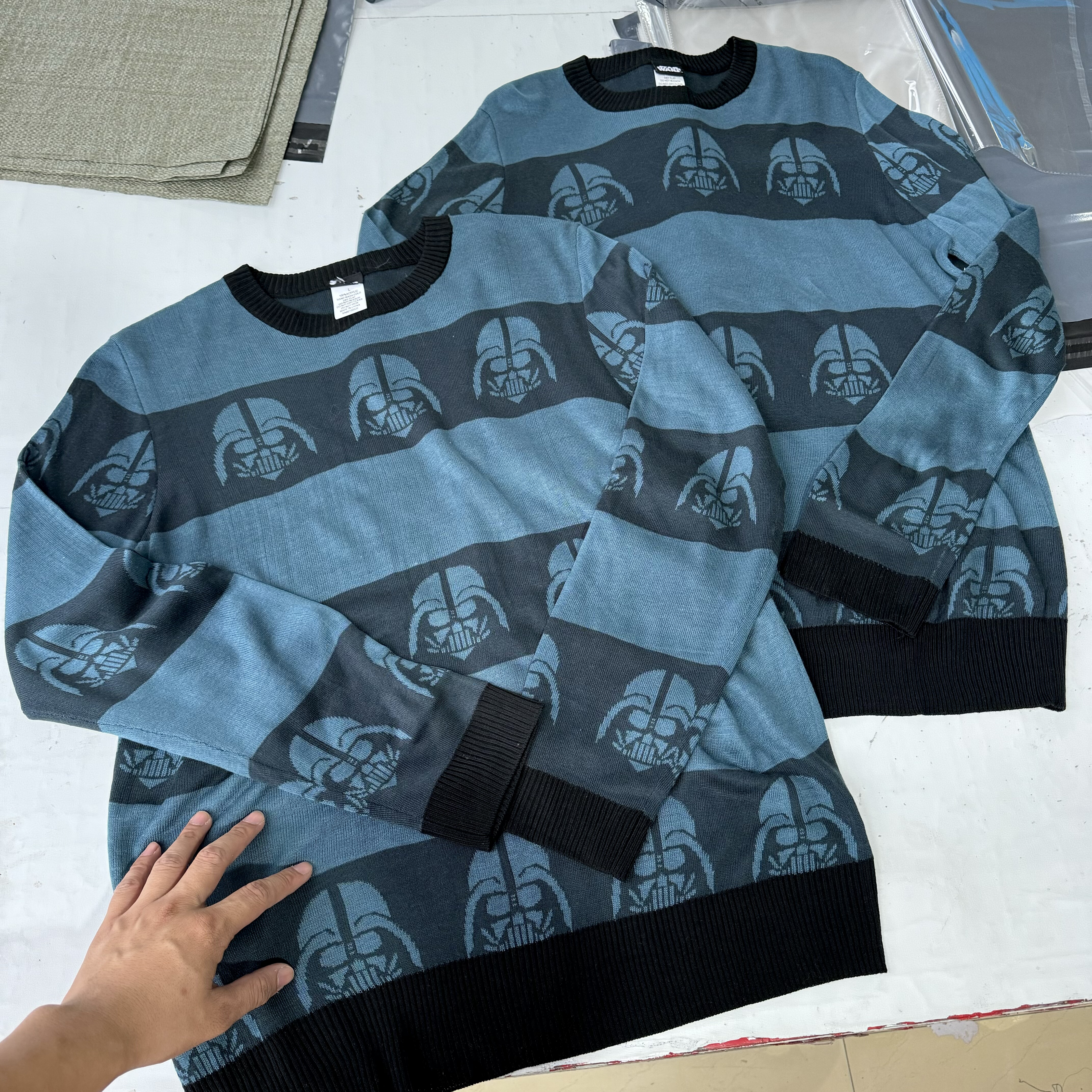 外贸 星战 黑武士周边 男女针织衫秋冬薄长袖打底毛衣圆领逛街488