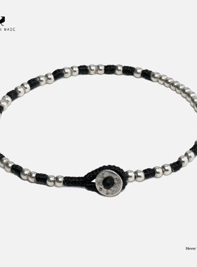 RONINMADE小众原创奥萨奇黑色蜡绳手链男女手绳情侣串珠礼物