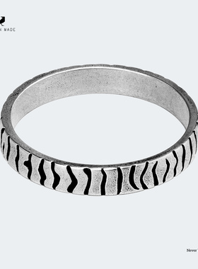 RONINMADE小众复古纯银沙丘戒指情侣原创简约设计素戒女对戒礼物