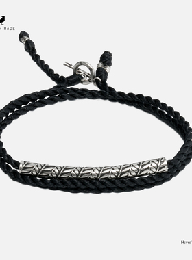 RONINMADE小众复古香巴拉高级男士手链男女银手绳情侣中古礼物